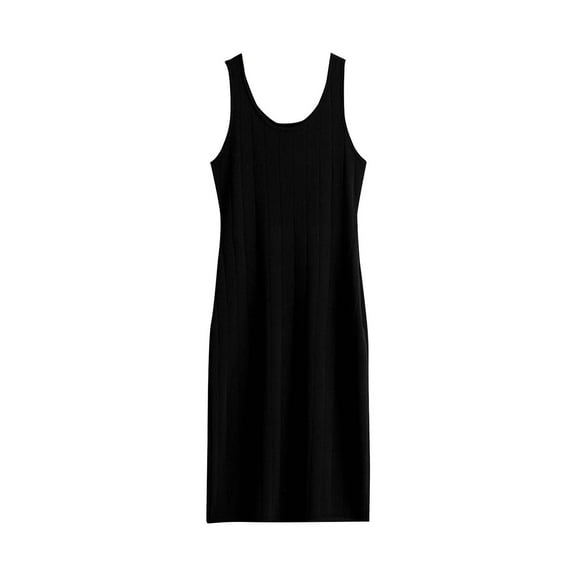 Sleeveless Tank Dress for Women Casual Loose Summer Sundress Flowy Soft Cotton Beach Midi Dresses