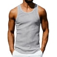 thumbnail image 1 of Sleeveless Tank Tops for Men New Men's Ribbed Racerback Tank, Elastic Quick Dry Breathable Sleeveless Tops, Lightweight Gym Basic Tanks M, 1 of 6