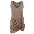 thumbnail image 1 of Sleeveless Tank Tunic Top with Knot on Hemline, 1 of 13