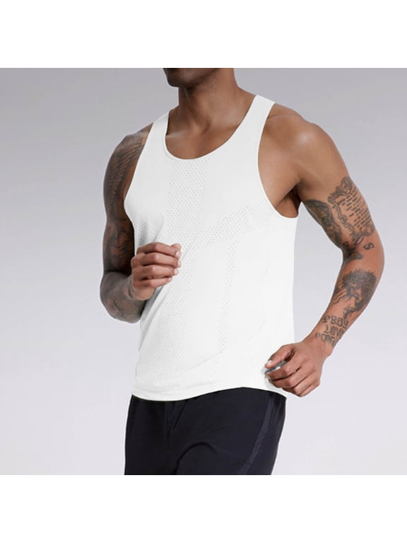 Sleeveless Tanks for Men,Men's Stringer Tank Tops Vest Sleeveless Gym Workout Bodybuilding Fitness Muscle T Shirts
