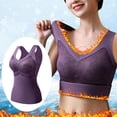 thumbnail image 1 of Sleeveless Thermal Shirts V Neck Vest With Built In Bra Lined Underwear Thermal Tank Top With Spongy Pad Winter Tops For Womens Women Thermal Long Sleeve Thermal Top for Women with Thumb Hole Thermal, 1 of 4