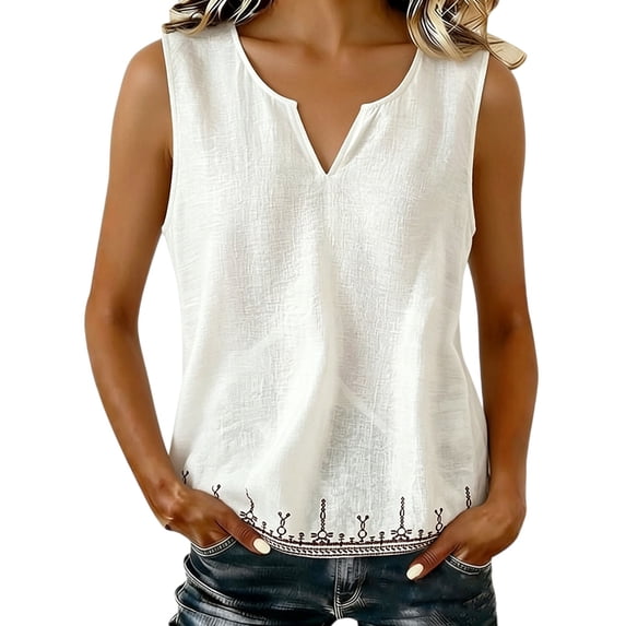 Sleeveless Tops For Women Cute Simple Tops Summer Beach Sleeveless Tops Weighted Vest Woman Businesscasual Tops For Women Vacation Outfits For Women V Neck Tank Tops For Women Causal Top