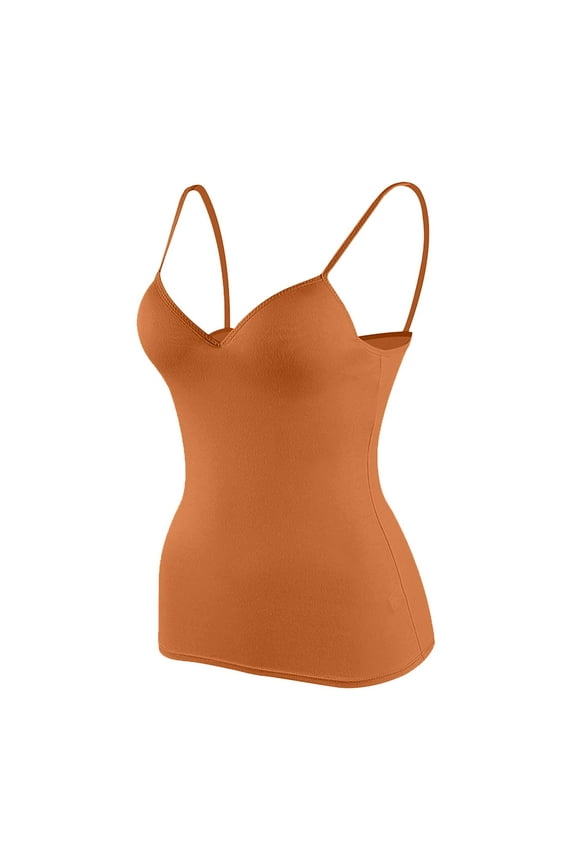 Sleeveless Tops for Women Shelf Bra Camisoles Adjustable Spaghetti Strap Tank Tops Basic Layer 3x Sleeveless Shirts Apparel Bra Workout Too Ballet Tops for Women 90s Crop Top