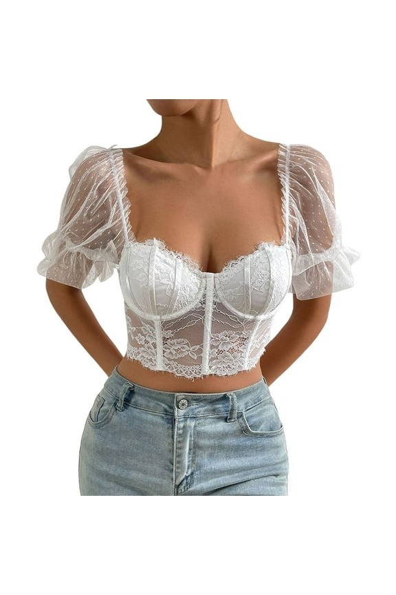 Sleeveless Tops for Women Women Lace Sleeve French High End Design Sense Short Style Top Camisole Cute Women Tops Burgers Top Women Top Women Chiffon Buckle Tops for Women