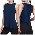 thumbnail image 1 of Sleeveless Tops for Women 2026 Summer Casual Tank Tops Basic Going Out Clothes 2026 Running Sportswear Navy, Size XXL, 1 of 5