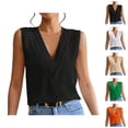 thumbnail image 1 of Sleeveless Tops for Women 2026 Summer Deep V Neck Business Dressy Casual Office Work Tank Top Blouse, 1 of 6