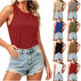 thumbnail image 1 of Sleeveless Tops for Women, Open Back Criss Cross Fashion Tank Tops, Trendy Workout Casual Outdoor Undershirts, 1 of 6