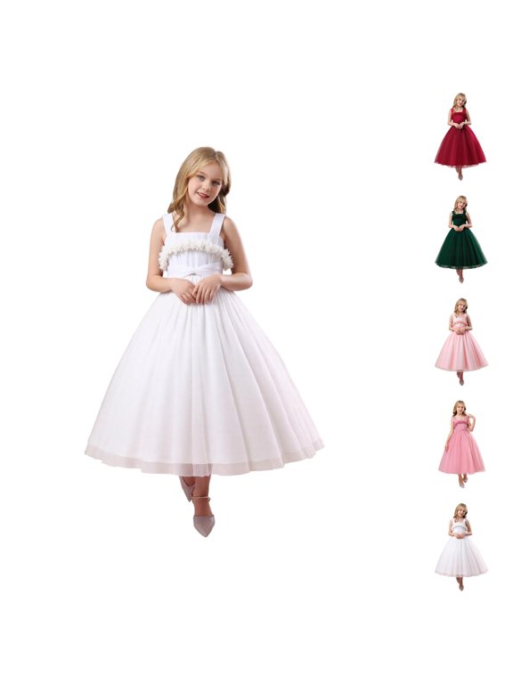Sleeveless Tulle Ball Gown – Maxi Party Dress Ages 6-17, Dreamy Event & Ceremony Wear, Dramatic Alternative to Pink Dress for Girls Simplicity