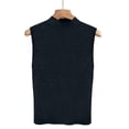 thumbnail image 1 of Sleeveless Turtleneck Tops for Women Sweater Vest Knit Pullover Top (Black One Size), 1 of 3