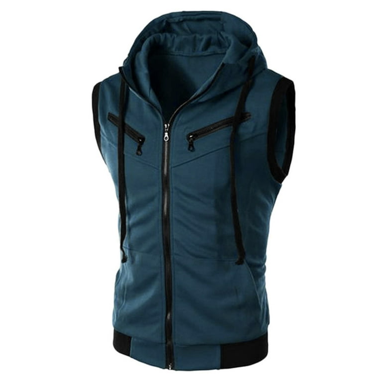Sleeveless Vest Plus Size Hooded Sweatshirt Mans spring jacket