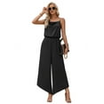 thumbnail image 1 of Sleeveless Wide-Leg Jumpsuit Black L, 1 of 9