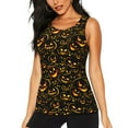 Sleeveless Workout Tops For Women, halloween pumpkins background Tank