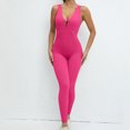 thumbnail image 1 of Sleeveless Yoga Jumpsuits for Women Tummy Control Workout Jumpsuits Athletic Romper Running Sportswear Elastic Tight Jumpsuits Outlet Overstock Clearance, 1 of 3