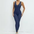 thumbnail image 1 of Sleeveless Yoga Jumpsuits for Women Tummy Control Workout Jumpsuits Athletic Romper Running Sportswear Elastic Tight Jumpsuits Prime Day Deals Today, 1 of 3