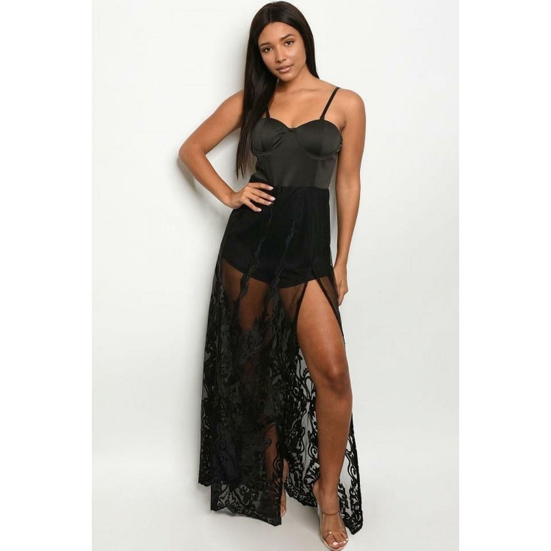 HOT Maxi Romper Black Lace Romper Dress Black Lace Lace