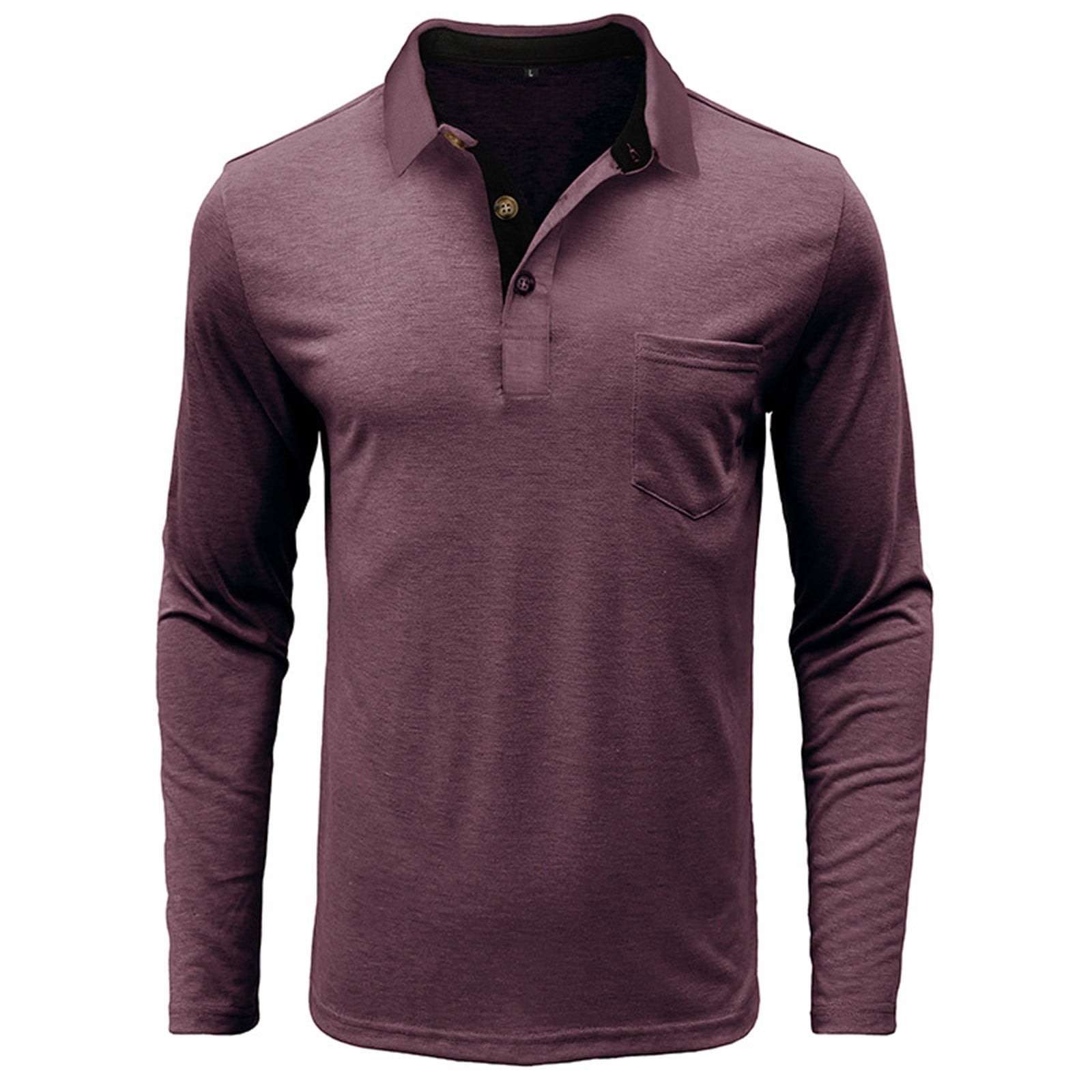 Men's Blue Long Sleeves Cotton Pullover