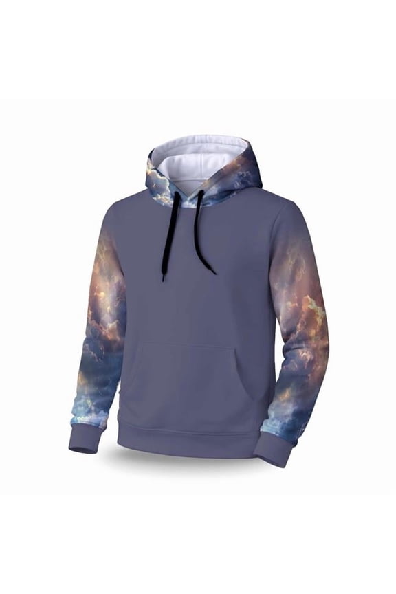 C1SPHLRG44IPYE Piercing Light Sleeve Pullover Hoodie - Stylish Apparel - Large