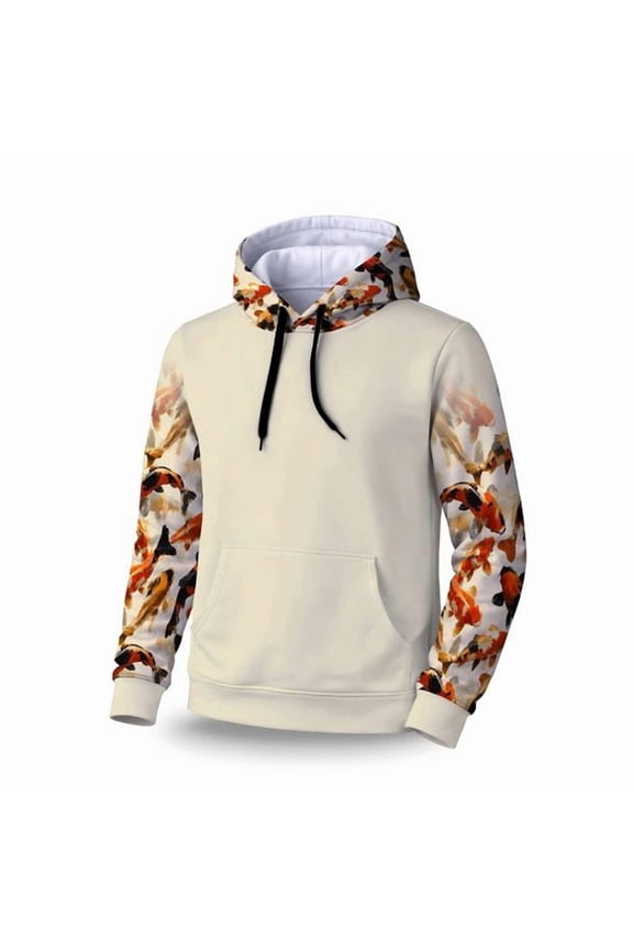 C1SPHMDMUGTSIN Koi Dance Flow Sleeve Pullover Hoodie - Stylish Apparel - Medium
