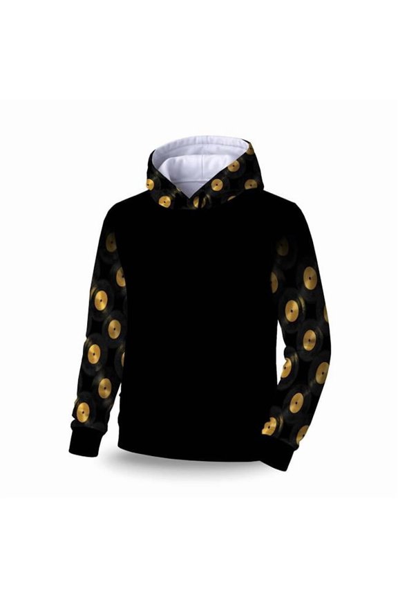 C1SPHXLG62VWHF Golden Groove Circles Sleeve Pullover Hoodie Apparel Sale - Extra Large