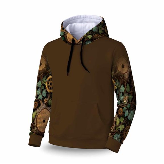 Sleevies C1SPHXLGOEFM05 Hiding Gears Sleeve Pullover Hoodie - Stylish Apparel - Extra Large