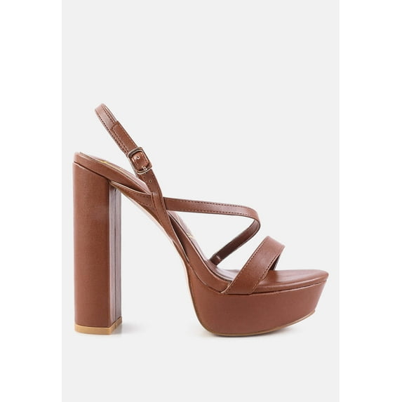 Slegs High Block Heel Platform Sandals