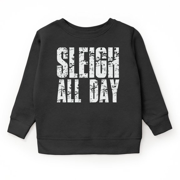 Sleigh All Day Block Distressed - Youth Graphic Sweatshirt