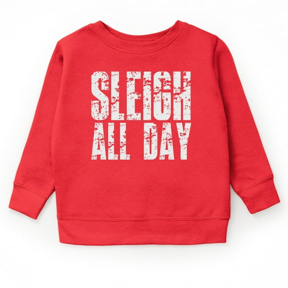 Sleigh All Day Block Distressed - Youth Graphic Sweatshirt