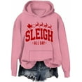 thumbnail image 1 of Sleigh All Day Hoodie Funny Christmas Sleigh Hoodies Casual Xmas Holiday Shirts Sleigh All Day Sweatshirt, 1 of 6
