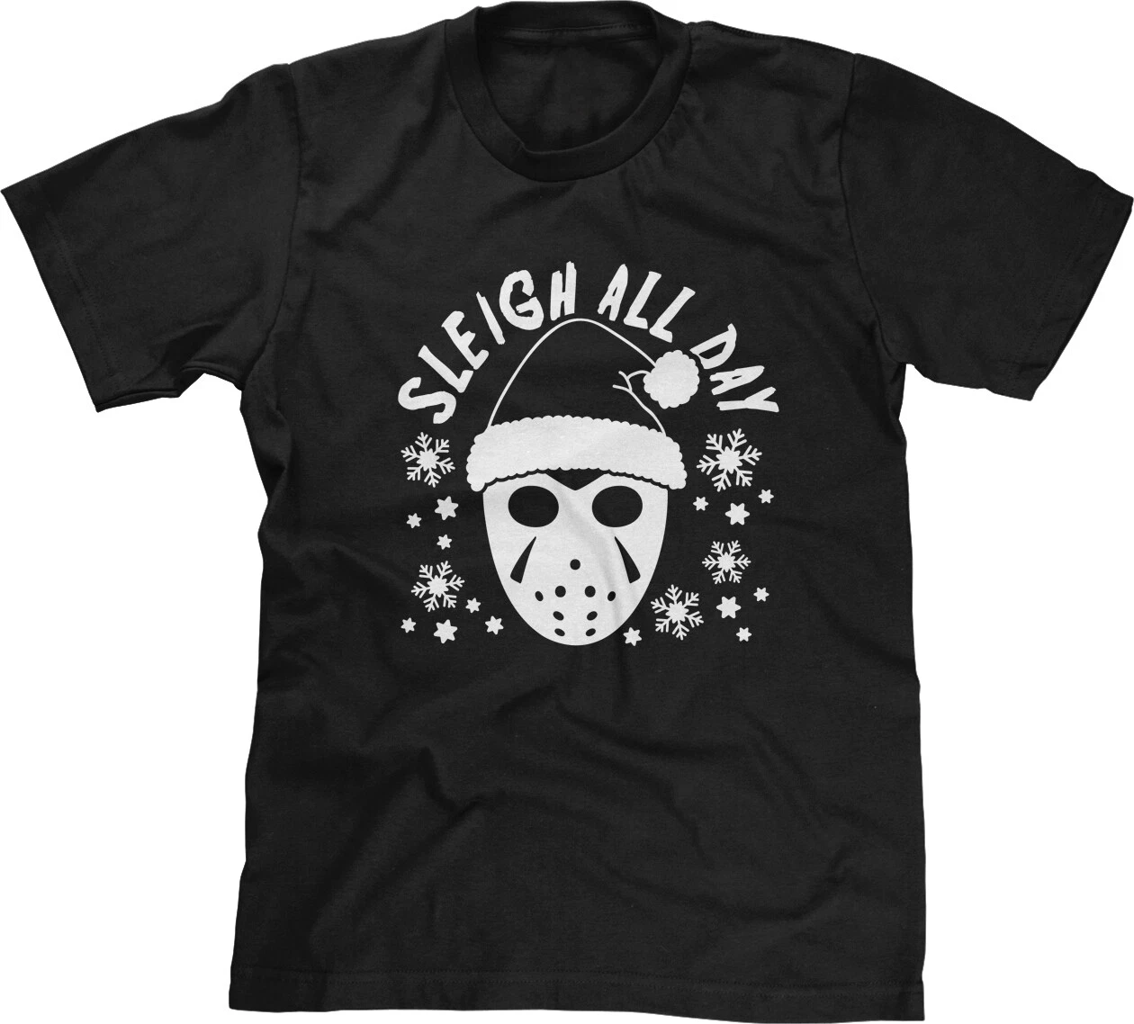 Sleigh All Day Jason TGIF Christmas Horror Slasher Film Parody Pun Mens ...