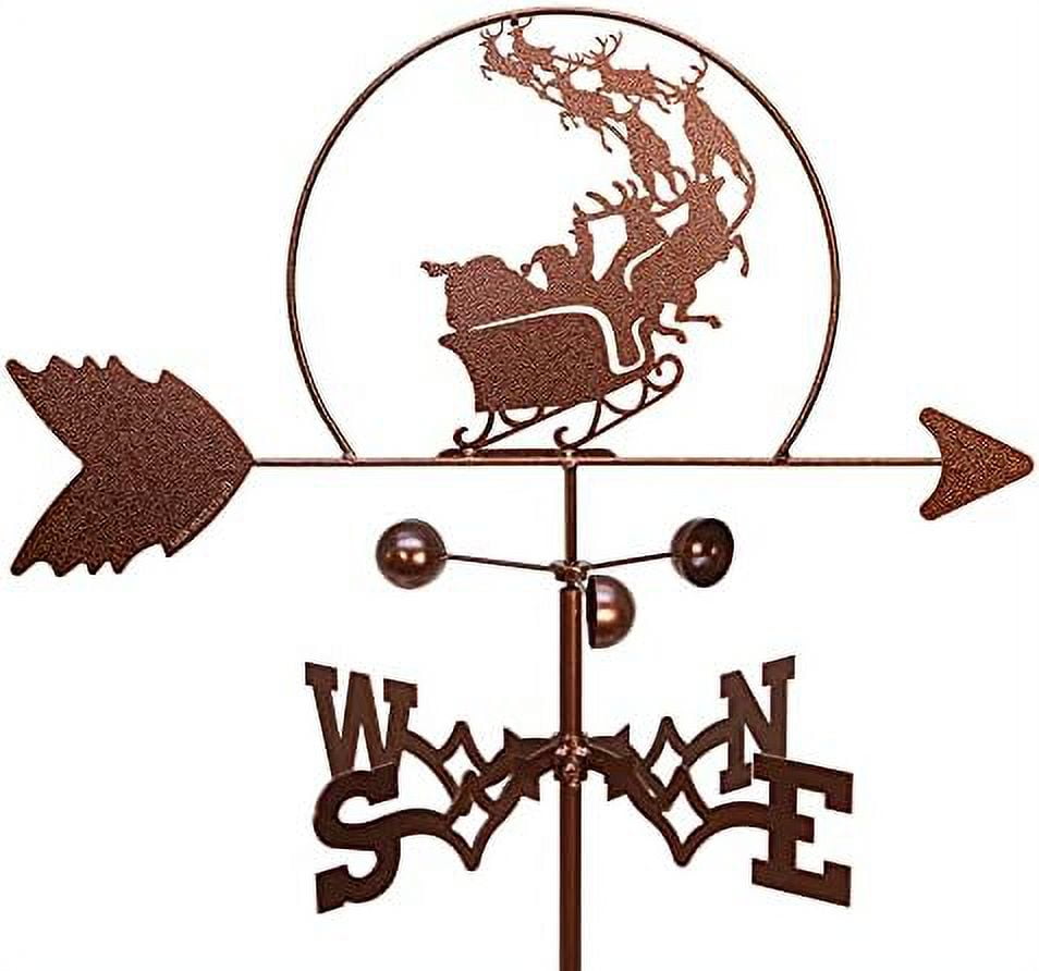 Sleigh And Reindeer Weathervane (Roof Mount Included)
