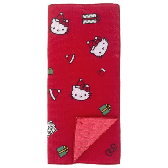 Sleigh Bell Bistro Hello Kitty Christmas Dish Drying Mat, Kitchen Mat