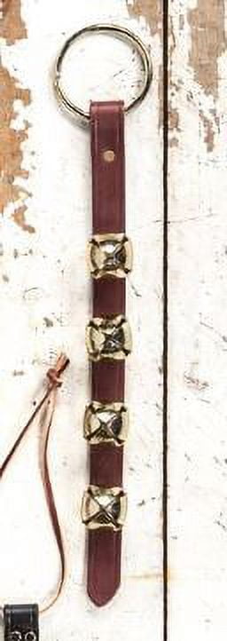 Sleigh Bell Door Hanger, 4 Bell Brass Plated w/ Ring