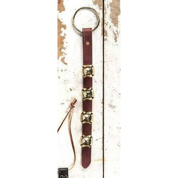 Sleigh Bell Door Hanger, 4 Bell Brass Plated w/ Ring