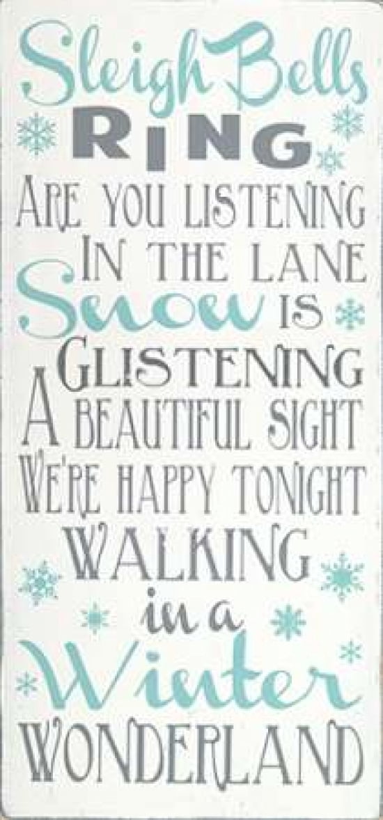 Sleigh Bells Ring Canvas Art - Erin Deranja (24 x 48)