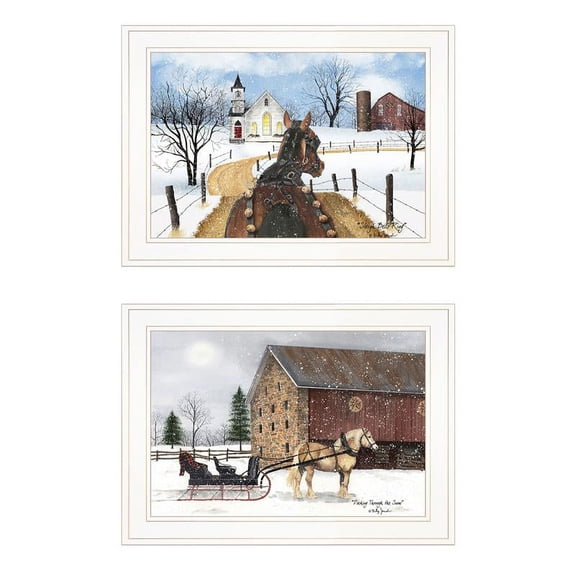 Sleigh Bells Ringing by Billy Jacobs Print Wall Art Wood Multi-Color