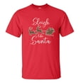 thumbnail image 1 of Sleigh Like Santa Cheetah Print Unisex Short Sleeve T-shirt-Red-5XL, 1 of 4