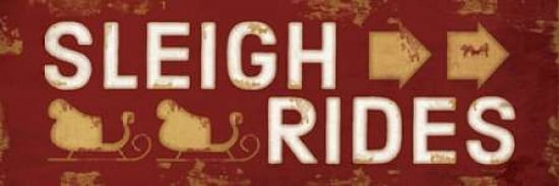 Sleigh Rides Christmas Canvas Art - Jennifer Pugh (8 x 24)