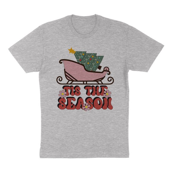Sleigh Tis the Season Shirt Unisex X-Small Grey