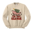 thumbnail image 1 of Sleigh Tis the Season Sweatshirt Unisex 2X-Large Sand, 1 of 5
