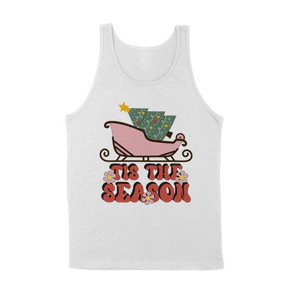 Sleigh Tis the Season Tank Top Unisex Large White