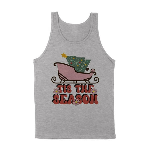 Sleigh Tis the Season Tank Top Unisex X-Large Grey