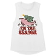 thumbnail image 1 of Sleigh Tis the Season Women's Muscle Tank Large White, 1 of 5