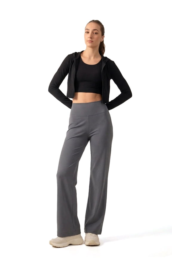 Women's Yoga Leggings High Waisted Butt Lifting Back Pocket Straight Leg