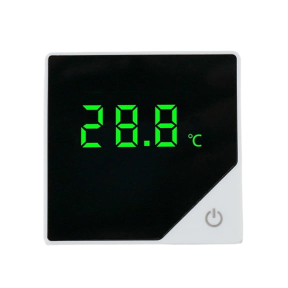 Slender Design Aquarium Thermometer with LED Touch Display for Seamless Integration on Tank Walls without Obstruction (white)