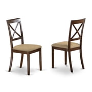 Slender X Back Kitchen Chairs - Stylish & Comfortable Seating with Microfiber Seats - Cappuccino Finish - Elevate Your Dining Experience!