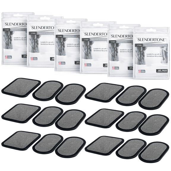 Slendertone Ab Toning Belt Gel Pads 6 Packs Value Bundle