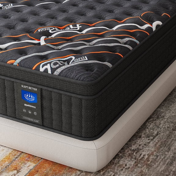 Slept Better 10 inch Queen Size Mattress In Box,Memory Foam & Spring Hybrid Mattress,Medium Firm,Drift Off Quickly, Sleep Deeply