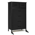 thumbnail image 1 of Slevoo 6 Drawer Dresser for Bedroom, Storage Cabinet Wooden Dresser, Steel Wood Frame, 42.1''H Black, 1 of 8