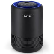 Slevoo Air Purifiers for Bedroom Pets Smokers in Home, 450 ft² H13 True HEPA Filter Air Cleaner, Effectively Clean 99.97% Smoke, Dust, Pollen, Pet Dander, Black