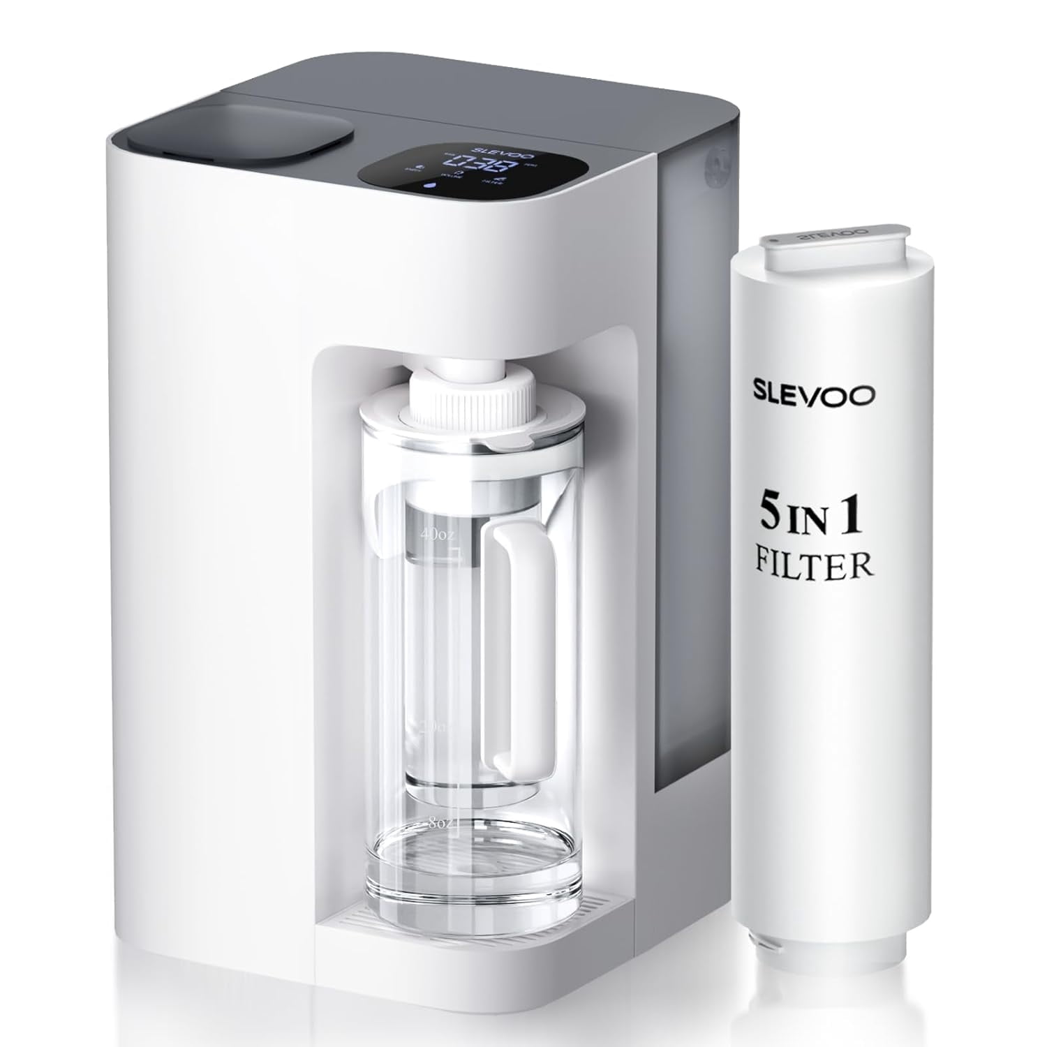 Slevoo Reverse Osmosis Water Filter Countertop, Ph+ & 6-Stage RO